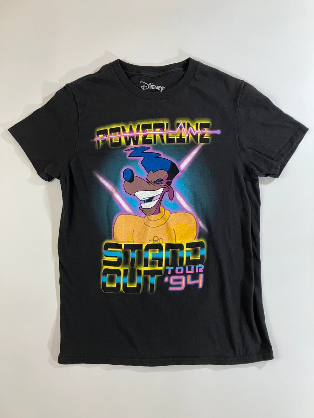 Disney A Goofy Movie Powerline Stand Out Tour ’94 T-Shirt Small Mad Engine
